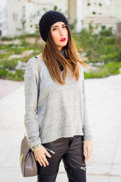 mentha shop sudadera gris