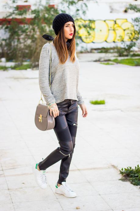 wearing adidas stan smith