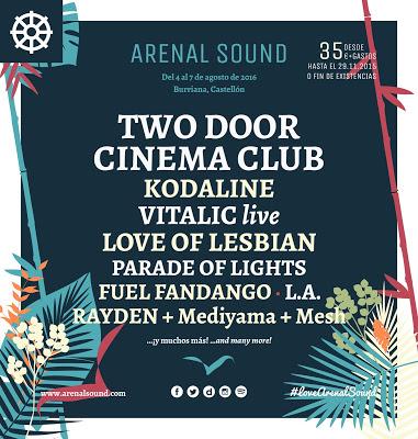 Nuevas Confirmaciones del Arenal Sound 2016