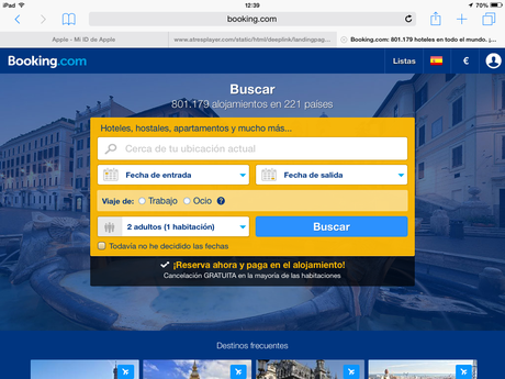 Las mejores experiencias de navegación para sitios web de viajes booking