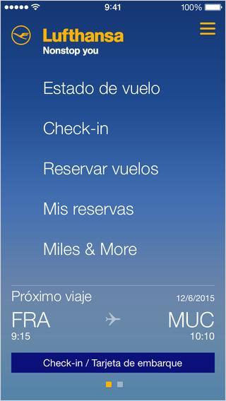 Las mejores experiencias de navegación para sitios web de viajes Lufthansa apple store