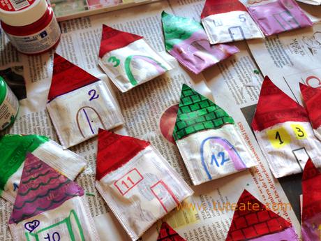 Tutorial para hacer un calendario de Adviento reciclando sobres de té