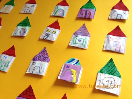 Tutorial para hacer un calendario de Adviento reciclando sobres de té