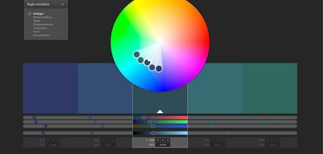 Cómo averiguar el código html de los colores de una imagen color adobe wheel, colores analogos, gamas cromaticas