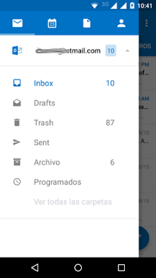 Outlook Correo Movil con nueva actualizacion y mejoras