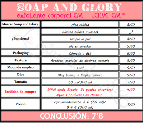SOAP AND GLORY, exfoliante corporal EM & LEAVE 'EM™