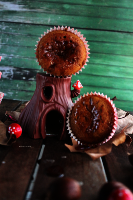 Magdalenas de castañas y toffe