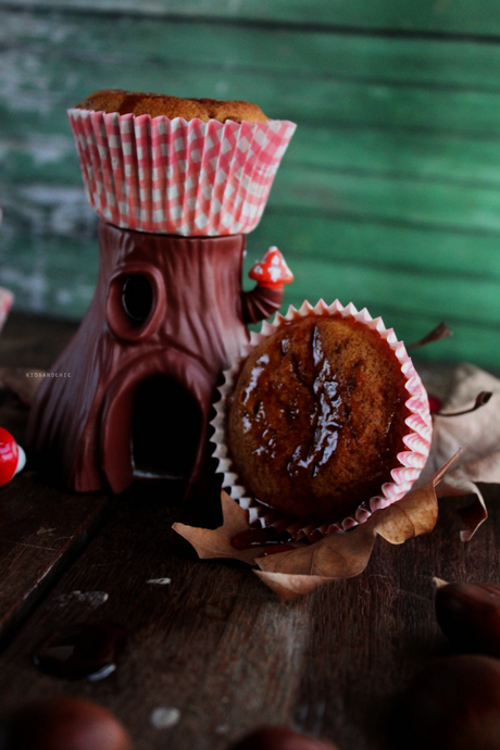 Magdalenas de castañas y toffe