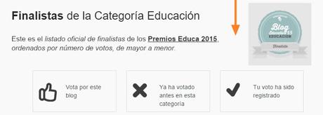 Soy FINALISTA de los PREMIOS EDUCA Soy FINALISTA de los PREMIOS EDUCA