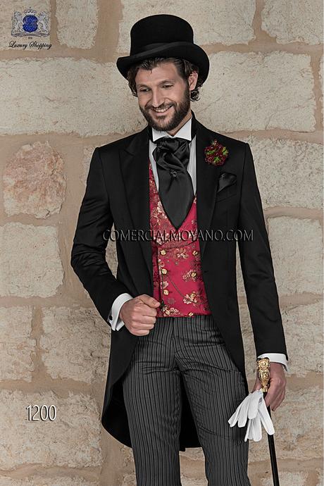 Traje de novio chaqué italiano a medida diplomático modelo 1200 Ottavio Nuccio Gala colección Gentleman.