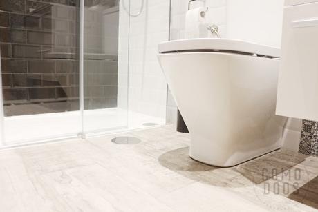 El nuevo baño. My Home y Leroy Merlin Suelo de madera para el baño