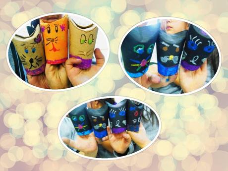 Reciclando tubos de cartón