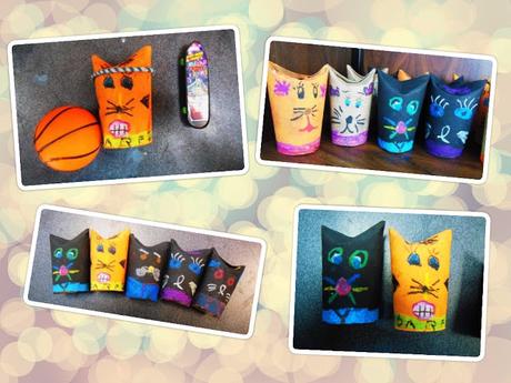 Reciclando tubos de cartón