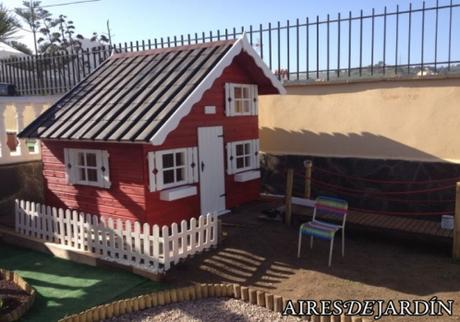 RESULTADO INSTALACIÓN CASETA DE MADERA INFANTIL TOM INSTALADA POR LOS PROPIOS CLIENTES DE LAS PALMAS DE GRAN CANARIA