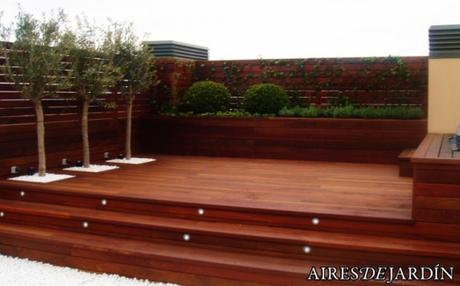 Terraza de ático en madera de Ipé
