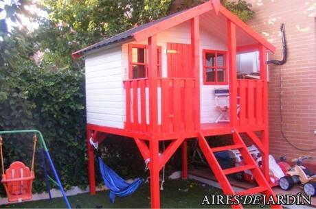 Instalación Caseta de madera infantil Toby 180x122 cm. en Daganzo de Arriba (MADRID)