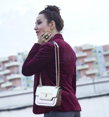 Chaqueta de Terciopelo y Top Plumetti- Velvet Jacket and Pumetti Top