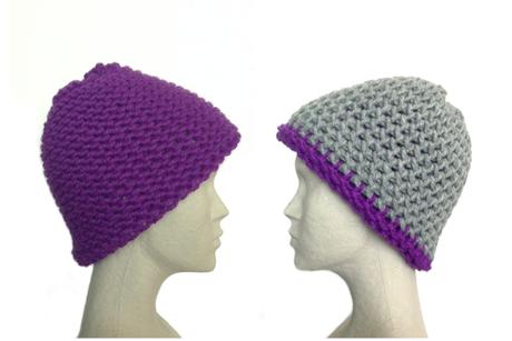 Tutorial para tejer un gorro reversible en telar