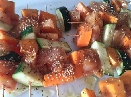 BROCHETTE DE POLLO Y VERDURA