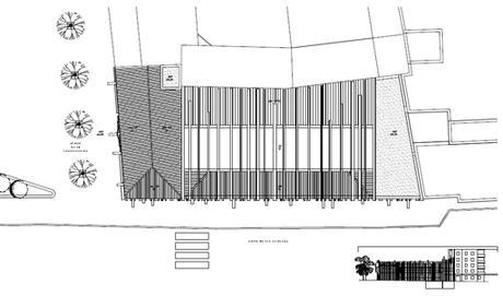 planta cubierta Centro de Usos Múltiples en Getafe, diseñado por A-cero (Interiores)