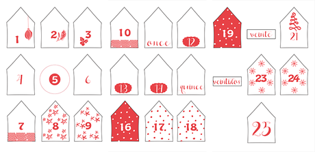 Calendario de adviento imprimible