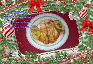 SALMÓN CON SALSA BARBACOA Y PATATAS AL HORNO CON ENELDO