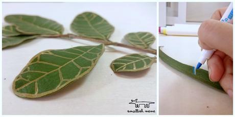 DIY fácil con hojas de árboles