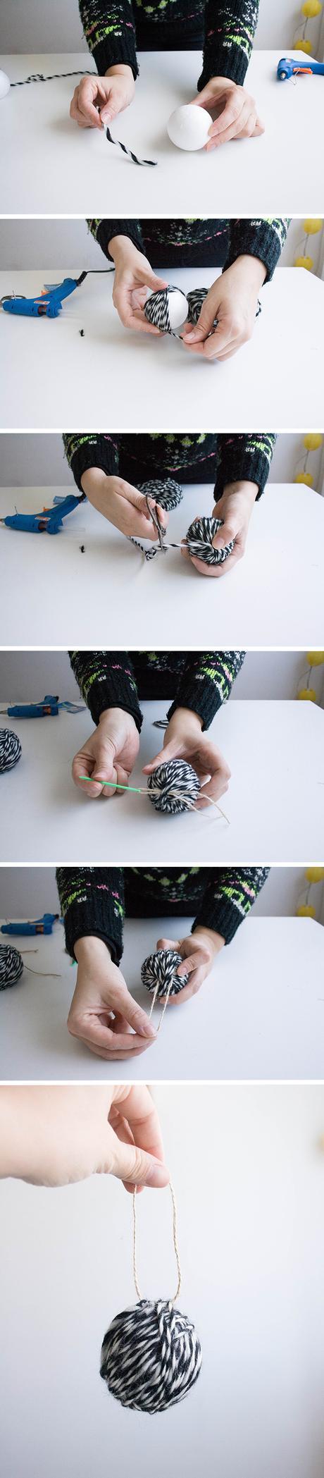 tutorial bolas navidad lana