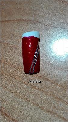 Nail Art Navideño/Rojo y Plata/ Ana María De CPEGPDYPF