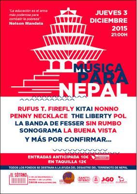 Música para Nepal: Rufus T. Firefly, Kitai, Penny Necklace, Sonograma...
