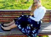 Falda midi butterfly