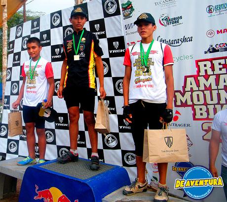 ganadores juniors reto amazon mountain bikers