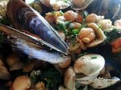 Garbanzos almejas setas Ceci cozze, vongole funghi