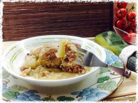 Cardo con albóndigas en salsa 6