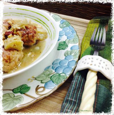 Cardo con albóndigas en salsa 3