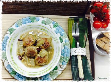 Cardo con albóndigas en salsa 5