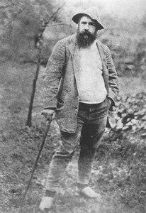 Retrato de Claude Monet. Fotografía realizada por Robinson en 1886