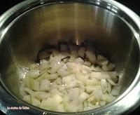 Crema de piquillo y morcilla