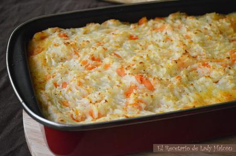 Cottage Pie con zanahorias o pastel de carne inglés - Reto #elasaltablogs
