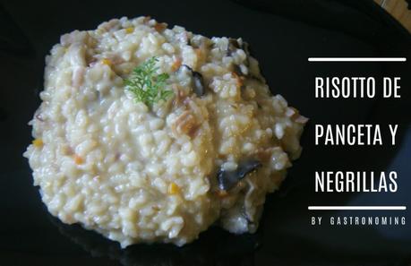 Risotto de panceta y negrillas