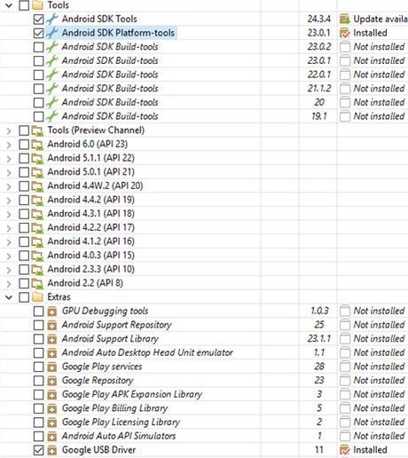 instalar sdk android