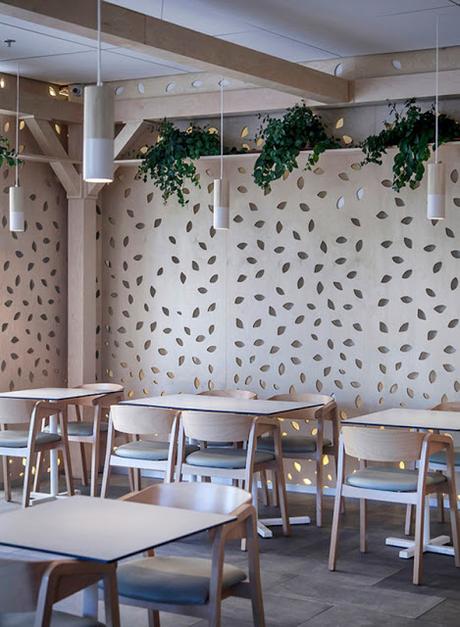 Diseño interior en cafetería de Tel Aviv