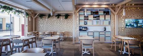 Diseño interior en cafetería de Tel Aviv