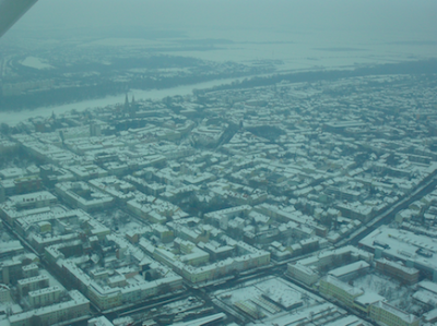 Szeged congelado y desde el aire