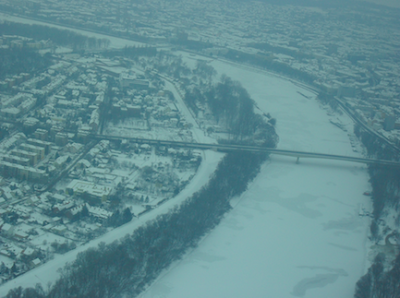 Szeged congelado y desde el aire