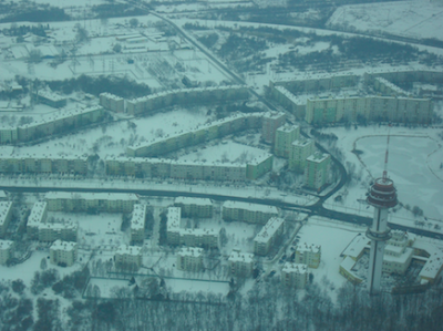 Szeged congelado y desde el aire