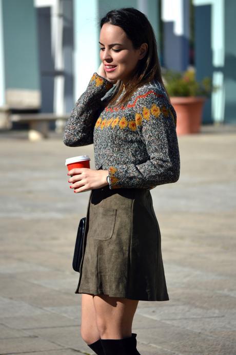 Outfit | Green skirt