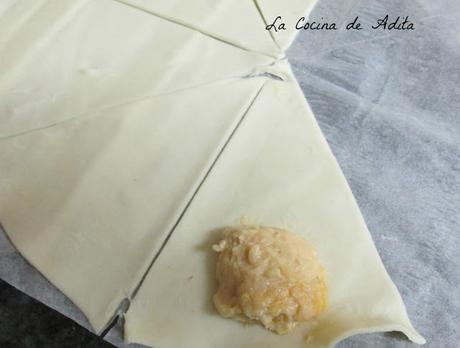 Cruasanes, rellenos de crema de vainilla