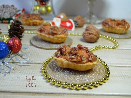 Barquetas de turrón y nueces