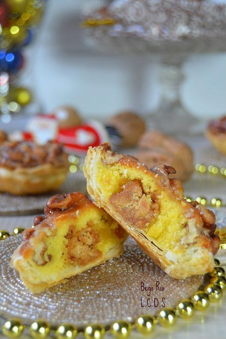 Barquetas de turrón y nueces